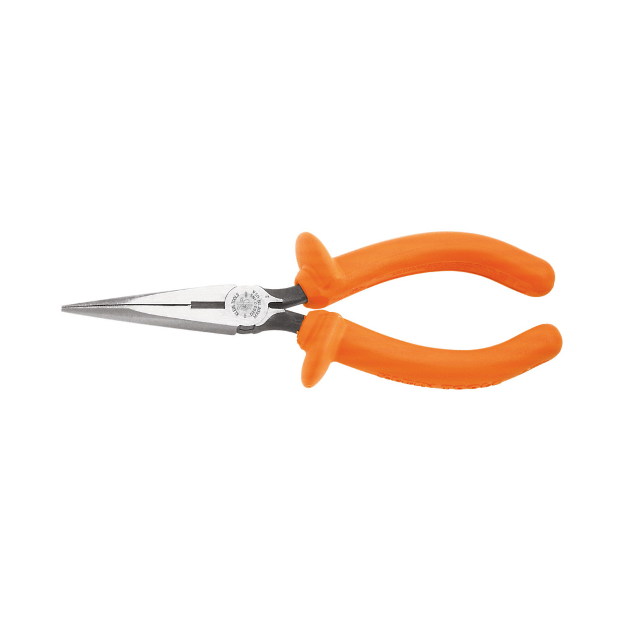Klein Tools, Long Nose Pliers, Insulated, 6in., Pieces (qty.) 1 Material Steel, Jaw Capacity 1.72 in, Model# D203-6-INS